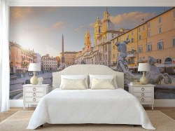 Slaapkamer fotobehang Piazza Navona Rome Italie